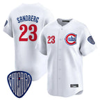 Crovyle C.Cubs #23 Ryne Sandberg Player White Vapor Premier Limited Home Stitched Jerseys