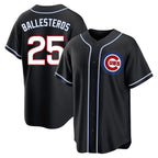 Crovyle C.Cubs #25 Mois¨¦s Ballesteros Player Black Fashion Out Game Stitched Jerseys