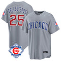 Crovyle C.Cubs #25 Mois¨¦s Ballesteros Player Gray 150th Anniversary Home Game Stitched Jerseys