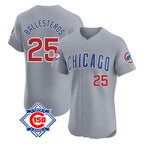 Crovyle C.Cubs #25 Mois¨¦s Ballesteros Player Gray Road 150th Anniversary Limited Elite Home Stitched Jerseys