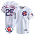 Crovyle C.Cubs #25 Mois¨¦s Ballesteros Player White 150th Anniversary Limited Home Game Stitched Jerseys