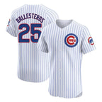 Crovyle C.Cubs #25 Mois¨¦s Ballesteros Player White Limited Elite Home Game Stitched Jerseys