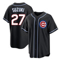 Crovyle C.Cubs #27 Seiya Suzuki Player Black Fashion Out Game Stitched Jerseys