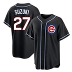Crovyle C.Cubs #27 Seiya Suzuki Player Black Fashion Out Game Stitched Jerseys