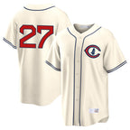 Crovyle C.Cubs #27 Seiya Suzuki Player Cream Field of Dreams Home Game Stitched Jerseys