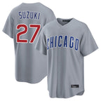 Crovyle C.Cubs #27 Seiya Suzuki Player Gray Home Game Stitched Jerseys