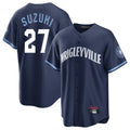 Crovyle C.Cubs #27 Seiya Suzuki Player Navy City Connect Home Game Stitched Jerseys