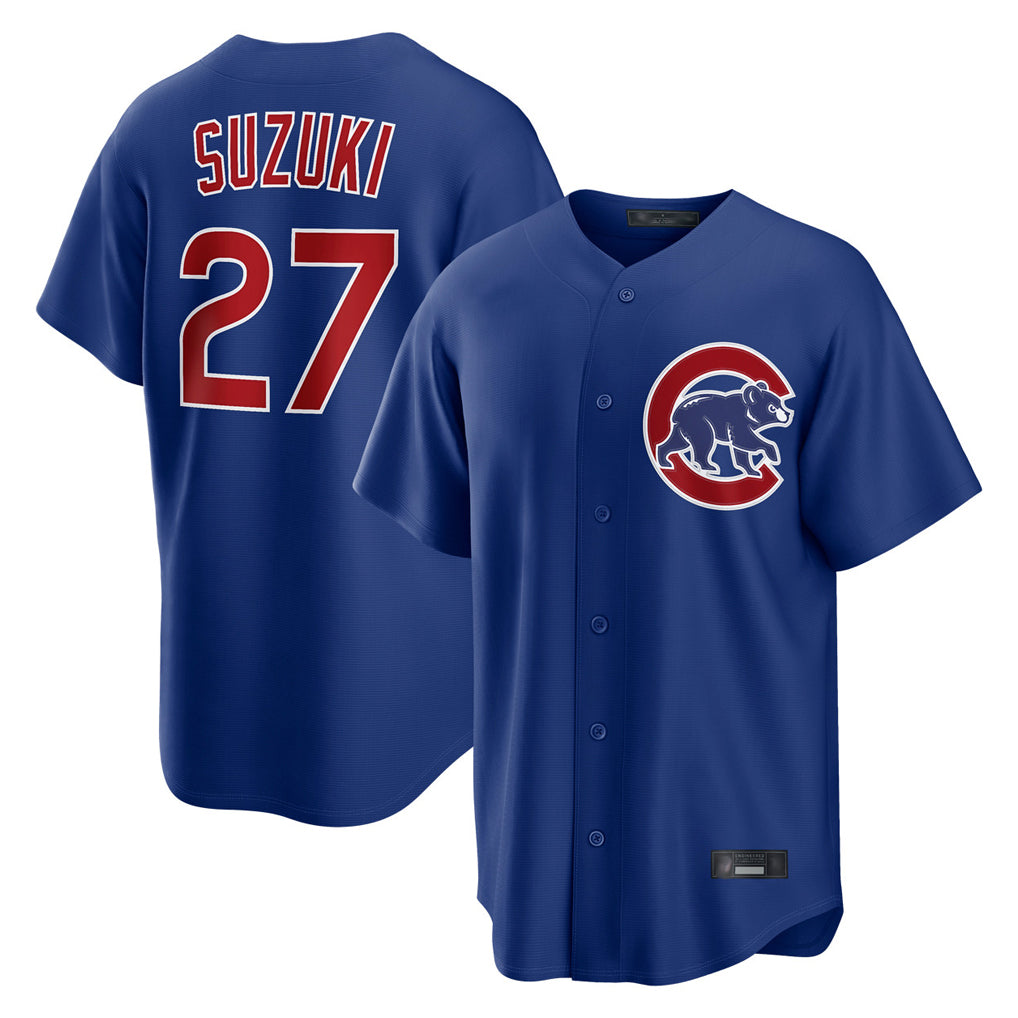 Crovyle C.Cubs #27 Seiya Suzuki Player Royal Home Game Stitched Jerseys