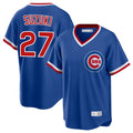 Crovyle C.Cubs #27 Seiya Suzuki Player Royal T-shirt Cooperstown Collection Limited Stitched Jerseys