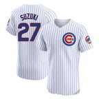 Crovyle C.Cubs #27 Seiya Suzuki Player White Limited Elite Home Game Stitched Jerseys