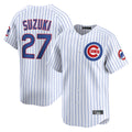 Crovyle C.Cubs #27 Seiya Suzuki Player White Limited Home Game Stitched Jerseys