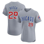 Crovyle C.Cubs #29 Michael Busch Player Gray Road Limited Elite Home Stitched Jerseys