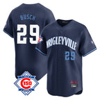 Crovyle C.Cubs #29 Michael Busch Player Navy City Connect 150th Anniversary Limited Home Stitched Jerseys