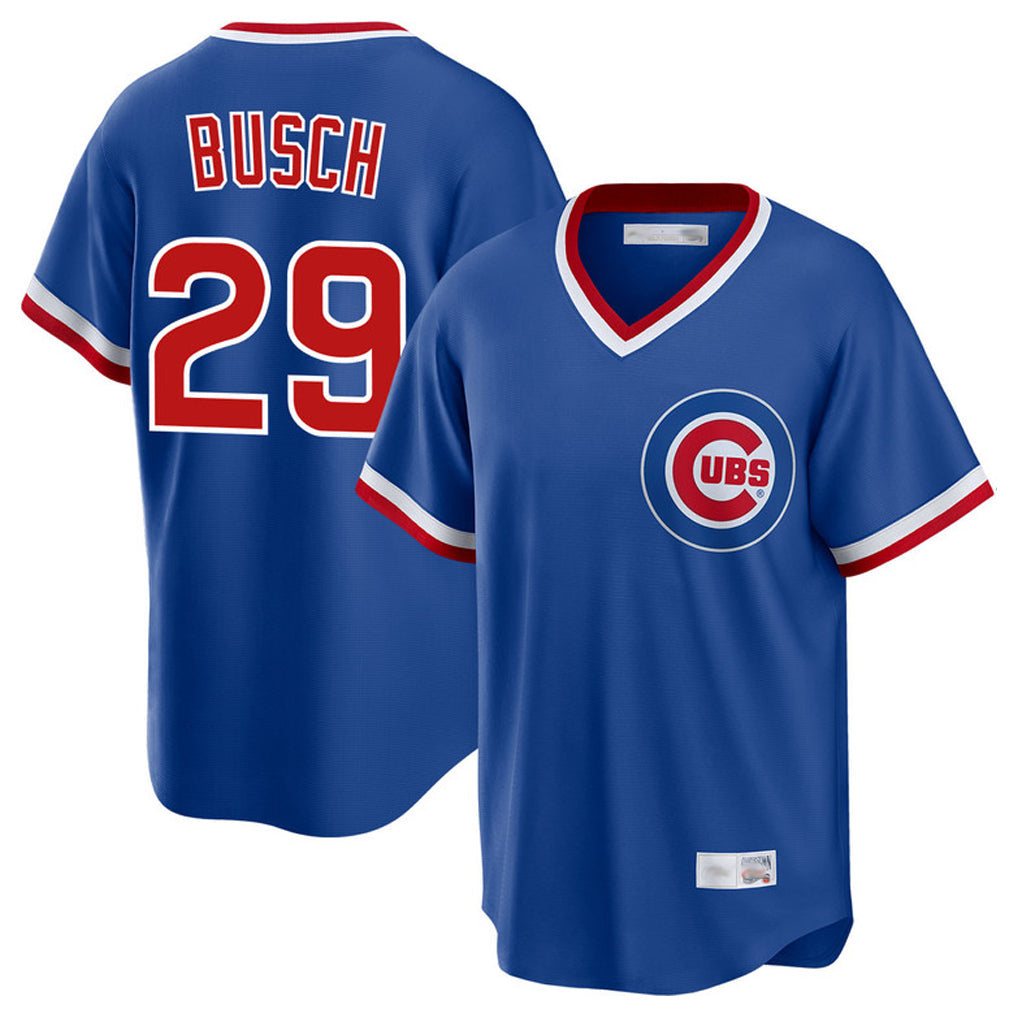 Crovyle C.Cubs #29 Michael Busch Player Royal T-shirt Cooperstown Collection Limited Stitched Jerseys