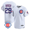 Crovyle C.Cubs #29 Michael Busch Player White 150th Anniversary Limited Home Game Stitched Jerseys
