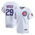 Crovyle C.Cubs #29 Michael Busch Player White Limited Home Game Stitched Jerseys