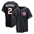 Crovyle C.Cubs #2 Nico Hoerner Player Black Fashion Out Game Stitched Jerseys