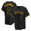 Crovyle C.Cubs #2 Nico Hoerner Player Black Snake Skin City Game Stitched Jerseys