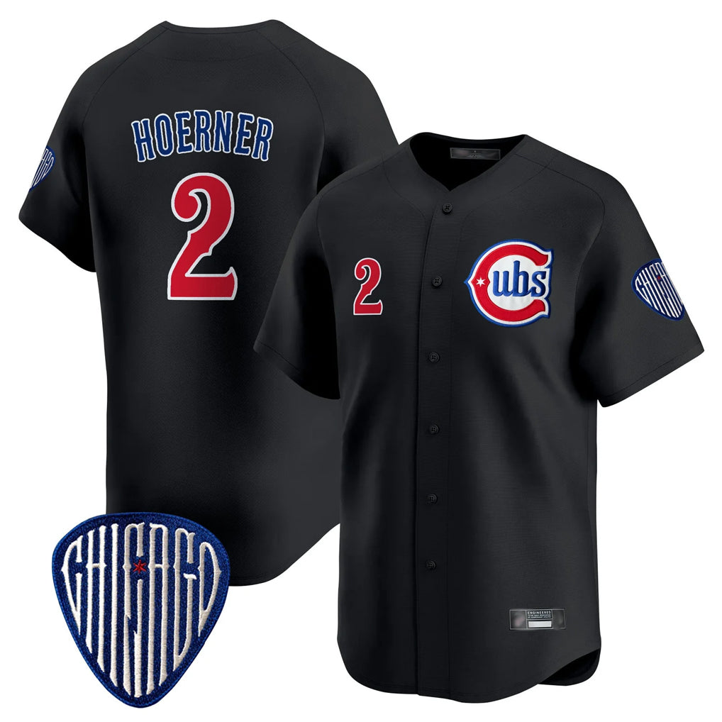 Crovyle C.Cubs #2 Nico Hoerner Player Black Vapor Premier Limited Home Stitched Jerseys