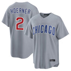 Crovyle C.Cubs #2 Nico Hoerner Player Gray Home Game Stitched Jerseys