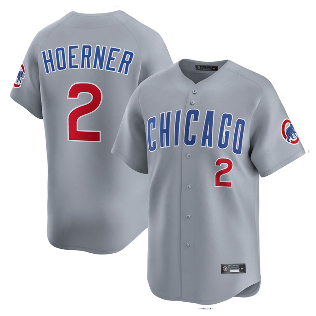 Crovyle C.Cubs #2 Nico Hoerner Player Gray Road Limited Home Stitched Jerseys