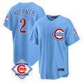 Crovyle C.Cubs #2 Nico Hoerner Player Light Blue 150th Anniversary Home Game Stitched Jerseys