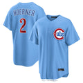 Crovyle C.Cubs #2 Nico Hoerner Player Light Blue Home Game Stitched Jerseys