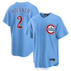 Crovyle C.Cubs #2 Nico Hoerner Player Light Blue Home Game Stitched Jerseys