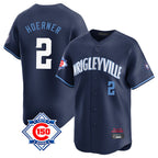 Crovyle C.Cubs #2 Nico Hoerner Player Navy City Connect 150th Anniversary Limited Home Stitched Jerseys