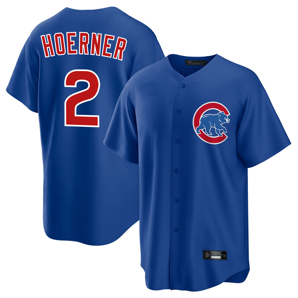 Crovyle C.Cubs #2 Nico Hoerner Player Royal Home Game Stitched Jerseys
