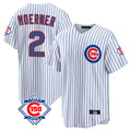 Crovyle C.Cubs #2 Nico Hoerner Player White 150th Anniversary Home Game Stitched Jerseys