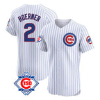 Crovyle C.Cubs #2 Nico Hoerner Player White 150th Anniversary Limited Elite Home Game Stitched Jerseys