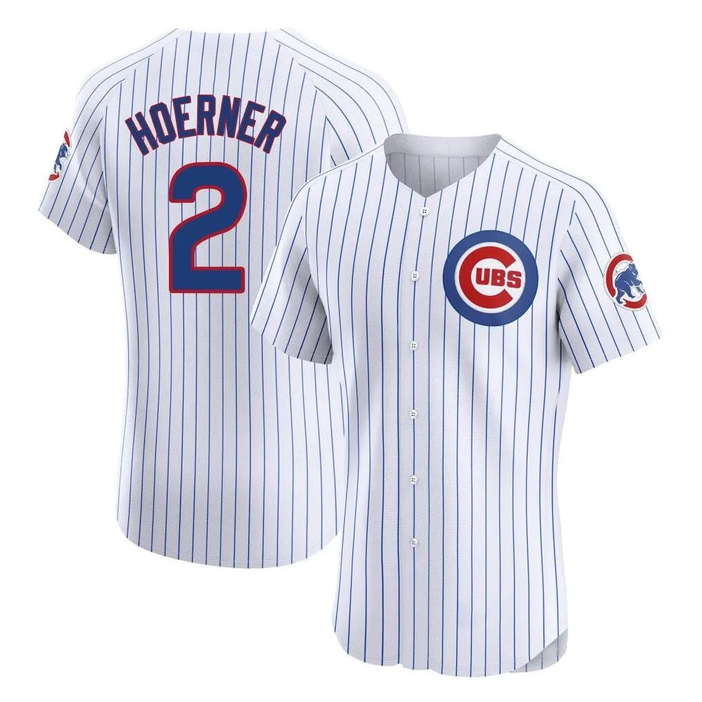 Crovyle C.Cubs #2 Nico Hoerner Player White Limited Elite Home Game Stitched Jerseys