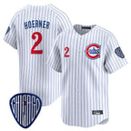 Crovyle C.Cubs #2 Nico Hoerner Player White Pinstripe Vapor Premier Limited Home Stitched Jerseys