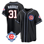 Crovyle C.Cubs #31 Greg Maddux Player Black Fashion Out 150th Anniversary Game Stitched Jerseys