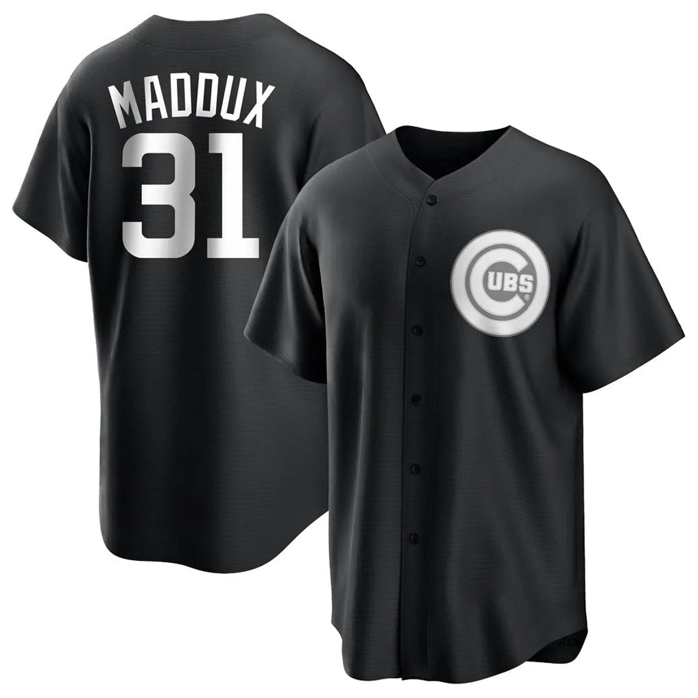 Crovyle C.Cubs #31 Greg Maddux Player Black Game Stitched Jerseys