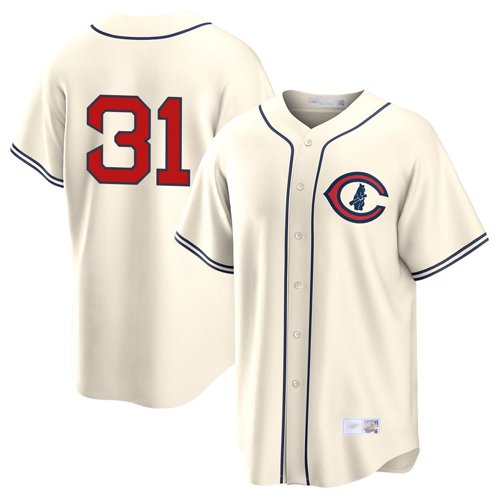 Crovyle C.Cubs #31 Greg Maddux Player Cream Field of Dreams Home Game Stitched Jerseys