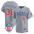 Crovyle C.Cubs #31 Greg Maddux Player Gray Road 150th Anniversary Limited Home Stitched Jerseys