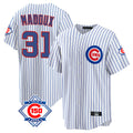 Crovyle C.Cubs #31 Greg Maddux Player White 150th Anniversary Home Game Stitched Jerseys