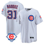 Crovyle C.Cubs #31 Greg Maddux Player White 150th Anniversary Home Game Stitched Jerseys