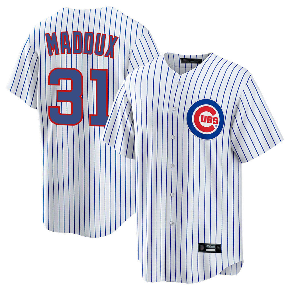 Crovyle C.Cubs #31 Greg Maddux Player White Game Home Stitched Jerseys