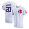 Crovyle C.Cubs #31 Greg Maddux Player White Limited Elite Home Game Stitched Jerseys