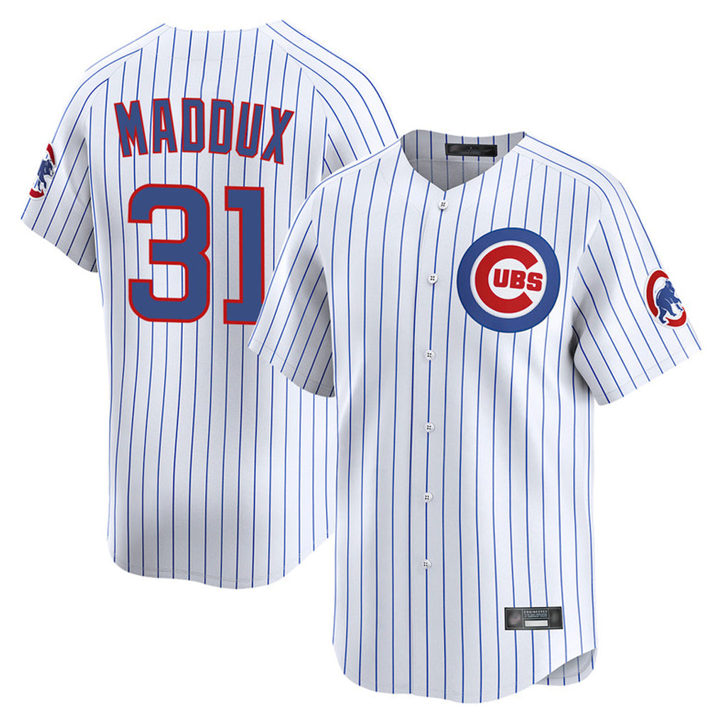 Crovyle C.Cubs #31 Greg Maddux Player White Limited Home Game Stitched Jerseys