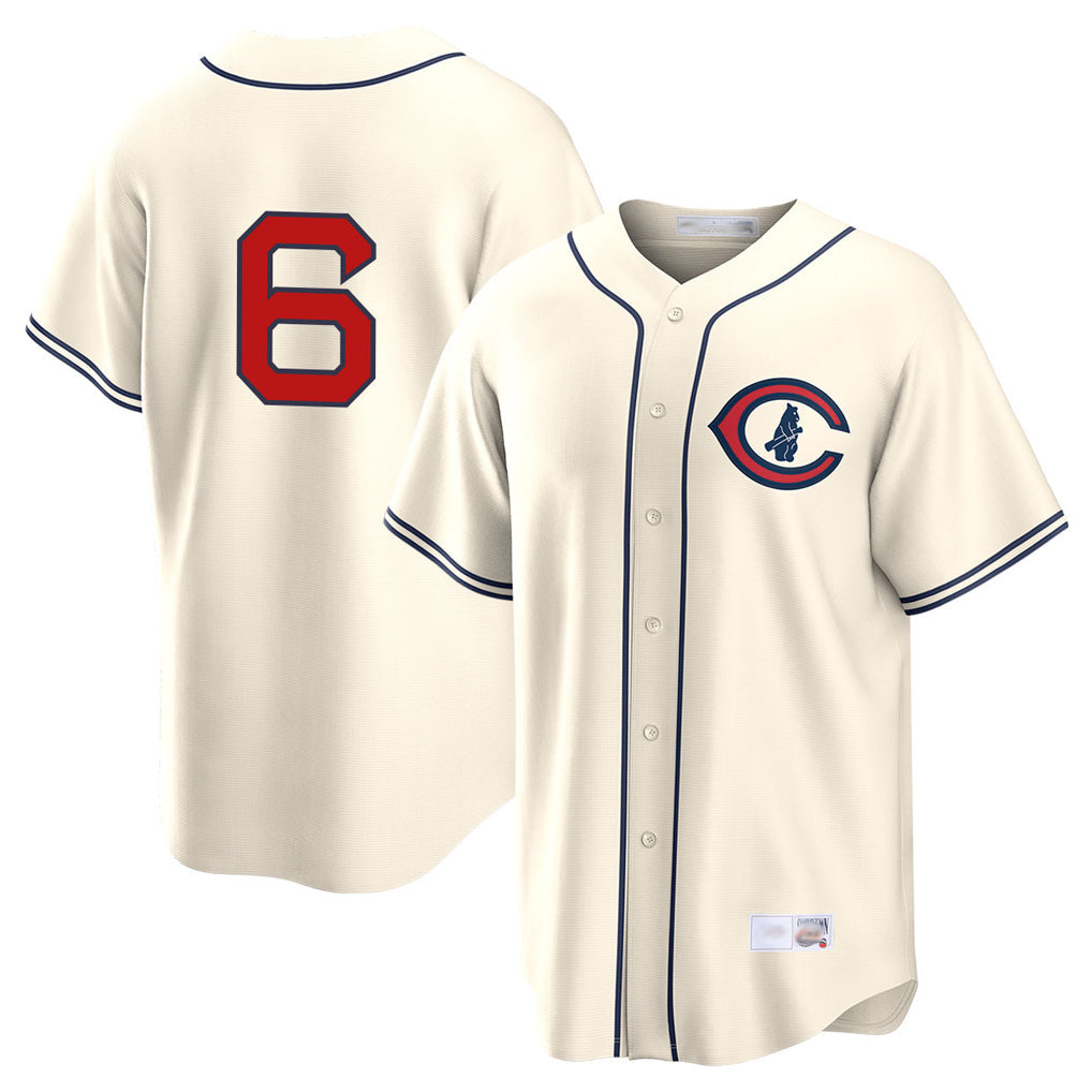Crovyle C.Cubs #6 Matt Shaw Player Cream Field of Dreams Home Game Stitched Jerseys