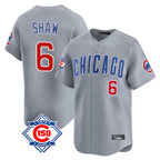 Crovyle C.Cubs #6 Matt Shaw Player Gray Road 150th Anniversary Limited Home Stitched Jerseys