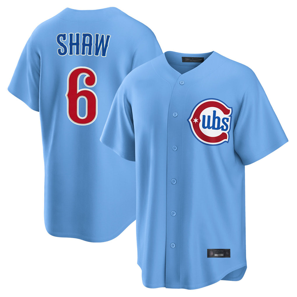Crovyle C.Cubs #6 Matt Shaw Player Light Blue Home Game Stitched Jerseys
