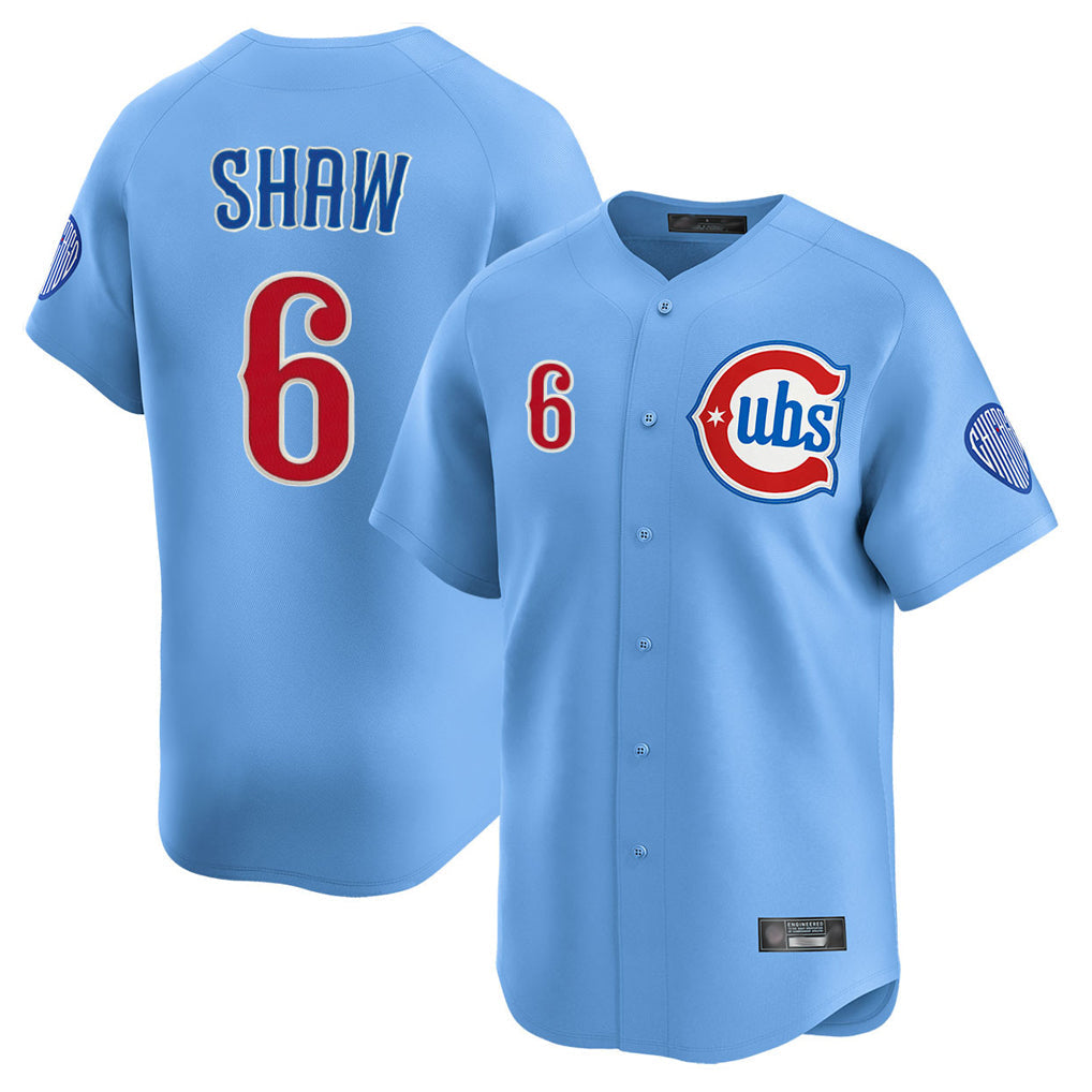 Crovyle C.Cubs #6 Matt Shaw Player Light Blue Limited Home Stitched Jerseys