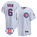 Crovyle C.Cubs #6 Matt Shaw Player White 150th Anniversary Home Game Stitched Jerseys