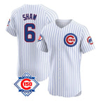 Crovyle C.Cubs #6 Matt Shaw Player White 150th Anniversary Limited Elite Home Game Stitched Jerseys