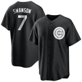 Crovyle C.Cubs #7 Dansby Swanson Player Black Game Stitched Jerseys